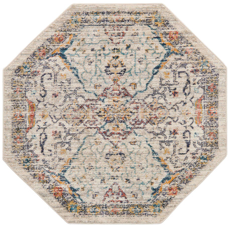 Ivory 3' 11 x 3' 11 Lola Octagon Area Rug Polypropylene With Jute Backing Traditional Pattern Easy Clean Carpet for Home Interior Design for Sale at Rug Engine