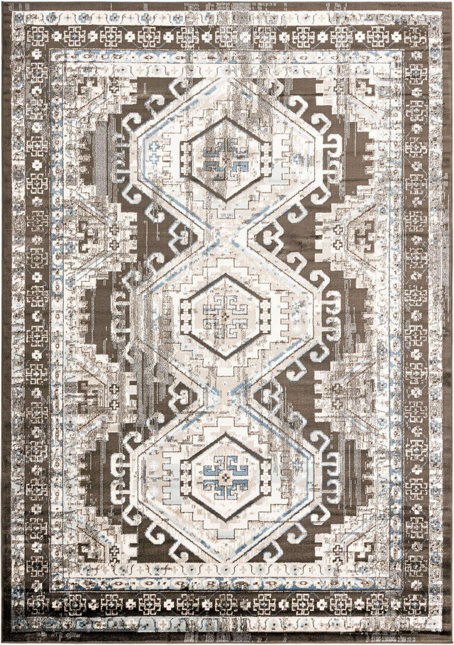 Gray 7' 1 x 10' Charlotte Rectangle Area Rug 100% Polypropylene With Jute Backing Traditional Classical Durable Carpet for Living Dining Office Rooms for Sale at Rug Engine