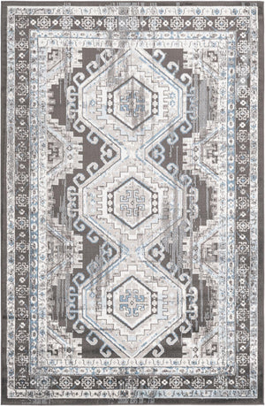 Gray 5' 3 x 8' Charlotte Rectangle Area Rug 100% Polypropylene With Jute Backing Traditional Classical Durable Carpet for Living Dining Office Rooms for Sale at Rug Engine