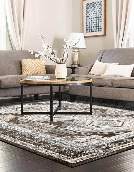 Gray 6' 1 x 9' Charlotte Rectangle Area Rug 100% Polypropylene With Jute Backing Traditional Classical Durable Carpet for Living Dining Office Rooms for Sale at Rug Engine