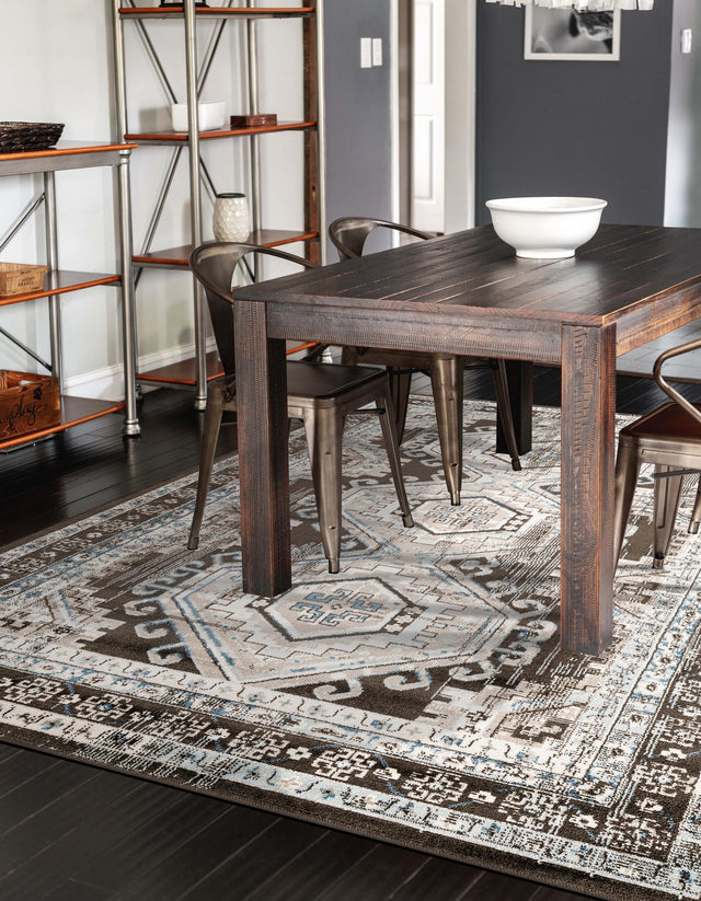 Gray 7' 1 x 10' Charlotte Rectangle Area Rug 100% Polypropylene With Jute Backing Traditional Classical Durable Carpet for Living Dining Office Rooms for Sale at Rug Engine