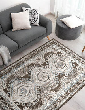 Gray 5' 3 x 8' Charlotte Rectangle Area Rug 100% Polypropylene With Jute Backing Traditional Classical Durable Carpet for Living Dining Office Rooms for Sale at Rug Engine