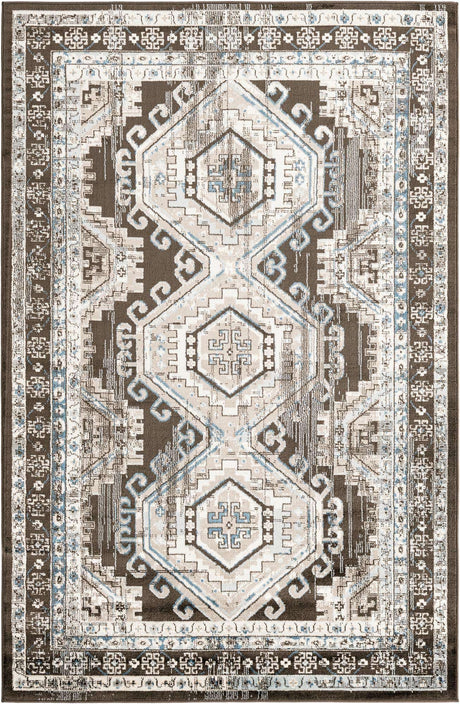 Gray 5' 3 x 8' Charlotte Rectangle Area Rug 100% Polypropylene With Jute Backing Traditional Classical Durable Carpet for Living Dining Office Rooms for Sale at Rug Engine