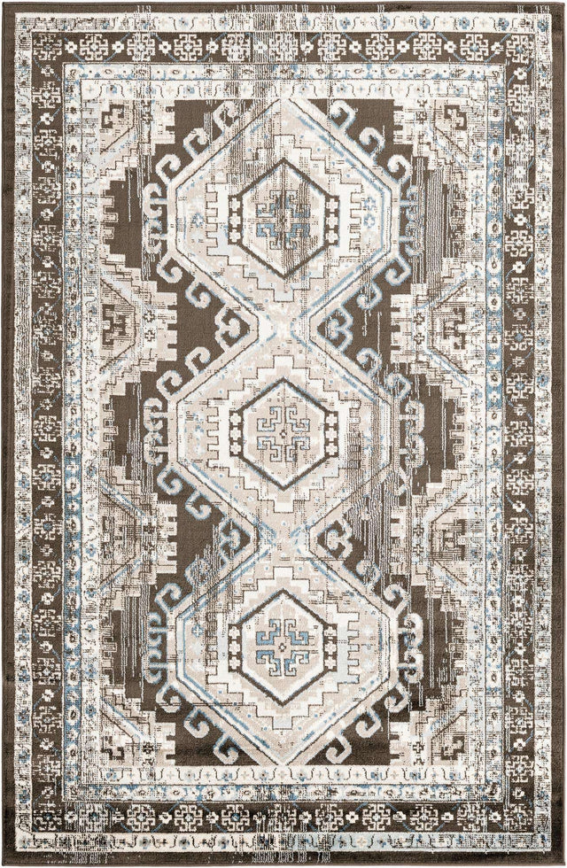 Gray 5' 3 x 8' Charlotte Rectangle Area Rug 100% Polypropylene With Jute Backing Traditional Classical Durable Carpet for Living Dining Office Rooms for Sale at Rug Engine