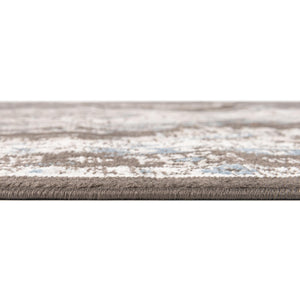 Gray 7' 10 x 7' 10 Charlotte Round Area Rug 100% Polypropylene With Jute Backing Traditional Classical Durable Carpet for Living Dining Office Rooms for Sale at Rug Engine
