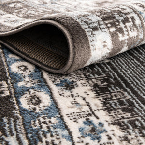 Gray 5' 3 x 5' 3 Charlotte Round Area Rug 100% Polypropylene With Jute Backing Traditional Classical Durable Carpet for Living Dining Office Rooms for Sale at Rug Engine