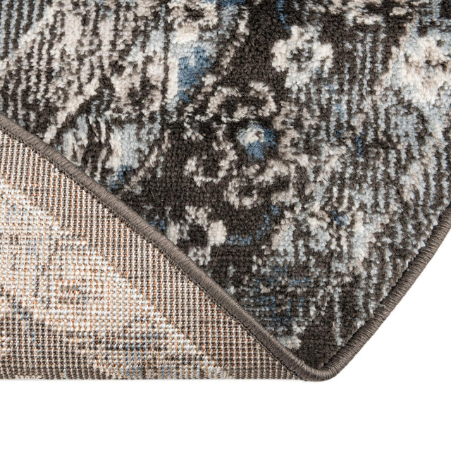 Gray 5' 3 x 5' 3 Charlotte Round Area Rug 100% Polypropylene With Jute Backing Traditional Classical Durable Carpet for Living Dining Office Rooms for Sale at Rug Engine