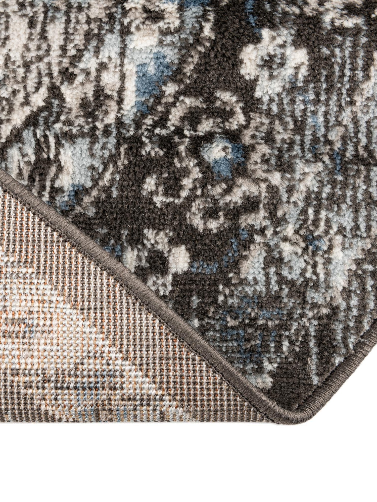 Gray 3' 1 x 3' 1 Charlotte Round Area Rug 100% Polypropylene With Jute Backing Traditional Classical Durable Carpet for Living Dining Office Rooms for Sale at Rug Engine