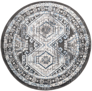 Gray 3' 1 x 3' 1 Charlotte Round Area Rug 100% Polypropylene With Jute Backing Traditional Classical Durable Carpet for Living Dining Office Rooms for Sale at Rug Engine