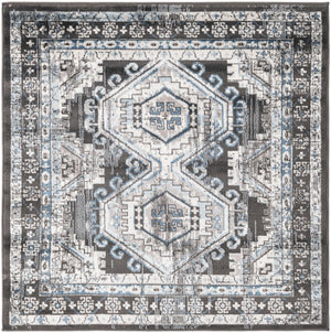 Gray 4' 1 x 4' 1 Charlotte Square Area Rug 100% Polypropylene With Jute Backing Traditional Classical Durable Carpet for Living Dining Office Rooms for Sale at Rug Engine