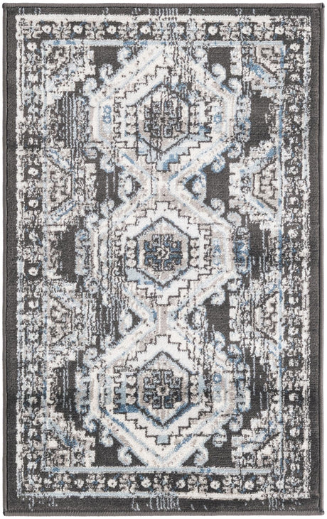 Gray 2' x 3' 1 Charlotte Rectangle Area Rug 100% Polypropylene With Jute Backing Traditional Classical Durable Carpet for Living Dining Office Rooms for Sale at Rug Engine