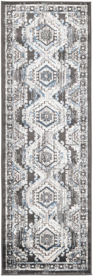 Gray 2' x 6' 1 Charlotte Runner Area Rug 100% Polypropylene With Jute Backing Traditional Classical Durable Carpet for Living Dining Office Rooms for Sale at Rug Engine