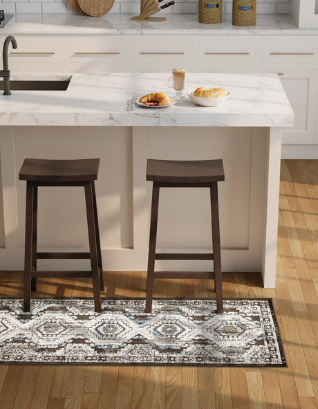 Gray 3' 1 x 13' 1 Charlotte Runner Area Rug 100% Polypropylene With Jute Backing Traditional Classical Durable Carpet for Living Dining Office Rooms for Sale at Rug Engine