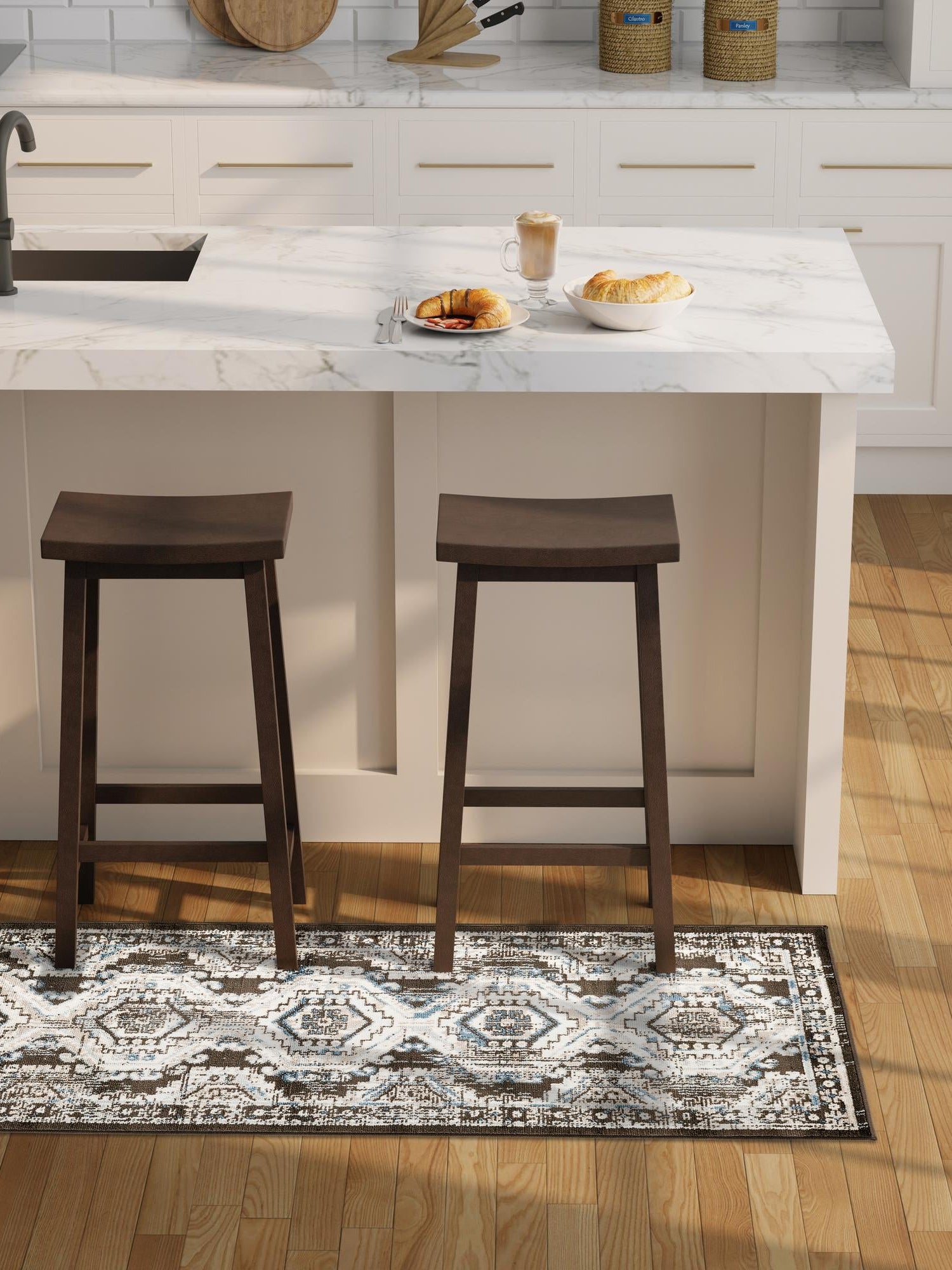 Gray 2' x 9' 10 Charlotte Runner Area Rug 100% Polypropylene With Jute Backing Traditional Classical Durable Carpet for Living Dining Office Rooms for Sale at Rug Engine