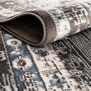 Gray 3' 1 x 13' 1 Charlotte Runner Area Rug 100% Polypropylene With Jute Backing Traditional Classical Durable Carpet for Living Dining Office Rooms for Sale at Rug Engine