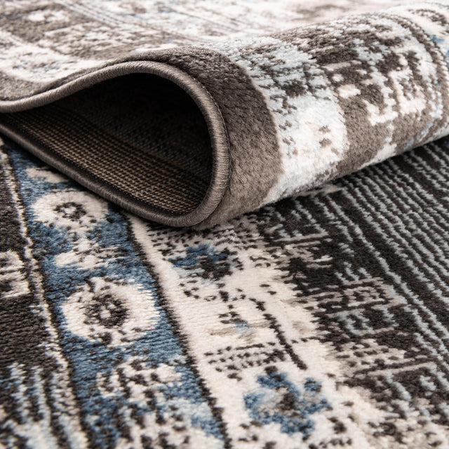 Gray 2' x 9' 10 Charlotte Runner Area Rug 100% Polypropylene With Jute Backing Traditional Classical Durable Carpet for Living Dining Office Rooms for Sale at Rug Engine