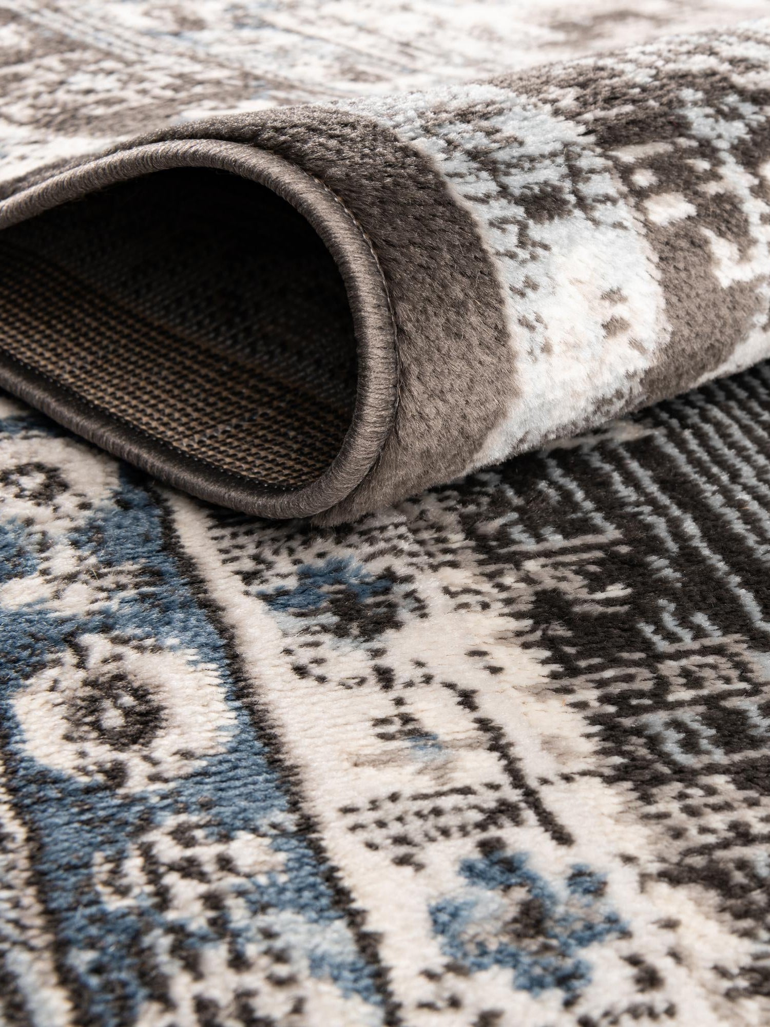 Gray 3' 1 x 16' 5 Charlotte Runner Area Rug 100% Polypropylene With Jute Backing Traditional Classical Durable Carpet for Living Dining Office Rooms for Sale at Rug Engine