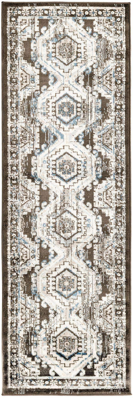 Gray 2' x 6' 1 Charlotte Runner Area Rug 100% Polypropylene With Jute Backing Traditional Classical Durable Carpet for Living Dining Office Rooms for Sale at Rug Engine
