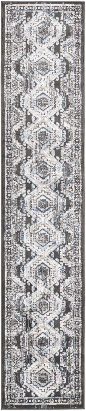 Gray 2' x 9' 10 Charlotte Runner Area Rug 100% Polypropylene With Jute Backing Traditional Classical Durable Carpet for Living Dining Office Rooms for Sale at Rug Engine