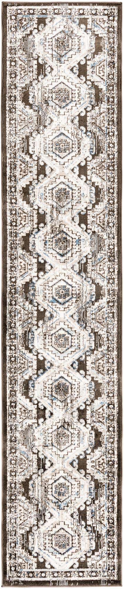 Gray 2' x 9' 10 Charlotte Runner Area Rug 100% Polypropylene With Jute Backing Traditional Classical Durable Carpet for Living Dining Office Rooms for Sale at Rug Engine