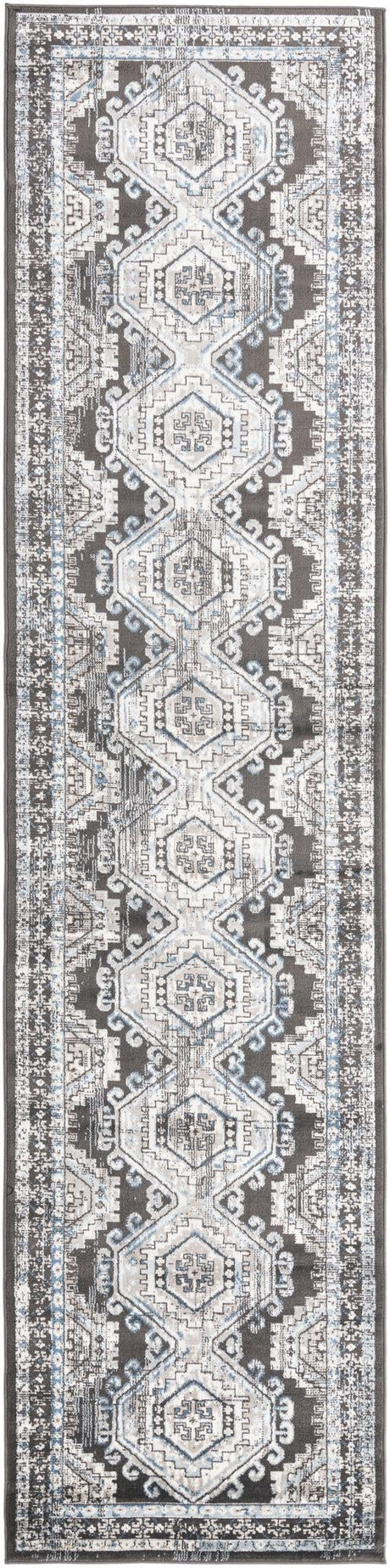 Gray 3' 1 x 13' 1 Charlotte Runner Area Rug 100% Polypropylene With Jute Backing Traditional Classical Durable Carpet for Living Dining Office Rooms for Sale at Rug Engine