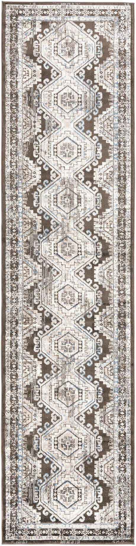 Gray 3' 1 x 13' 1 Charlotte Runner Area Rug 100% Polypropylene With Jute Backing Traditional Classical Durable Carpet for Living Dining Office Rooms for Sale at Rug Engine