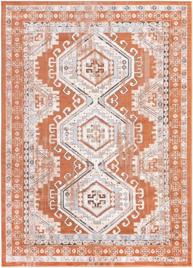 Terracotta 7' 1 x 10' Charlotte Rectangle Area Rug 100% Polypropylene With Jute Backing Traditional Classical Durable Carpet for Living Dining Office Rooms for Sale at Rug Engine