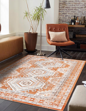 Terracotta 7' 1 x 10' Charlotte Rectangle Area Rug 100% Polypropylene With Jute Backing Traditional Classical Durable Carpet for Living Dining Office Rooms for Sale at Rug Engine