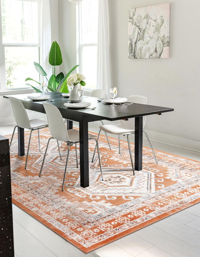 Terracotta 10' x 14' 1 Charlotte Rectangle Area Rug 100% Polypropylene With Jute Backing Traditional Classical Durable Carpet for Living Dining Office Rooms for Sale at Rug Engine