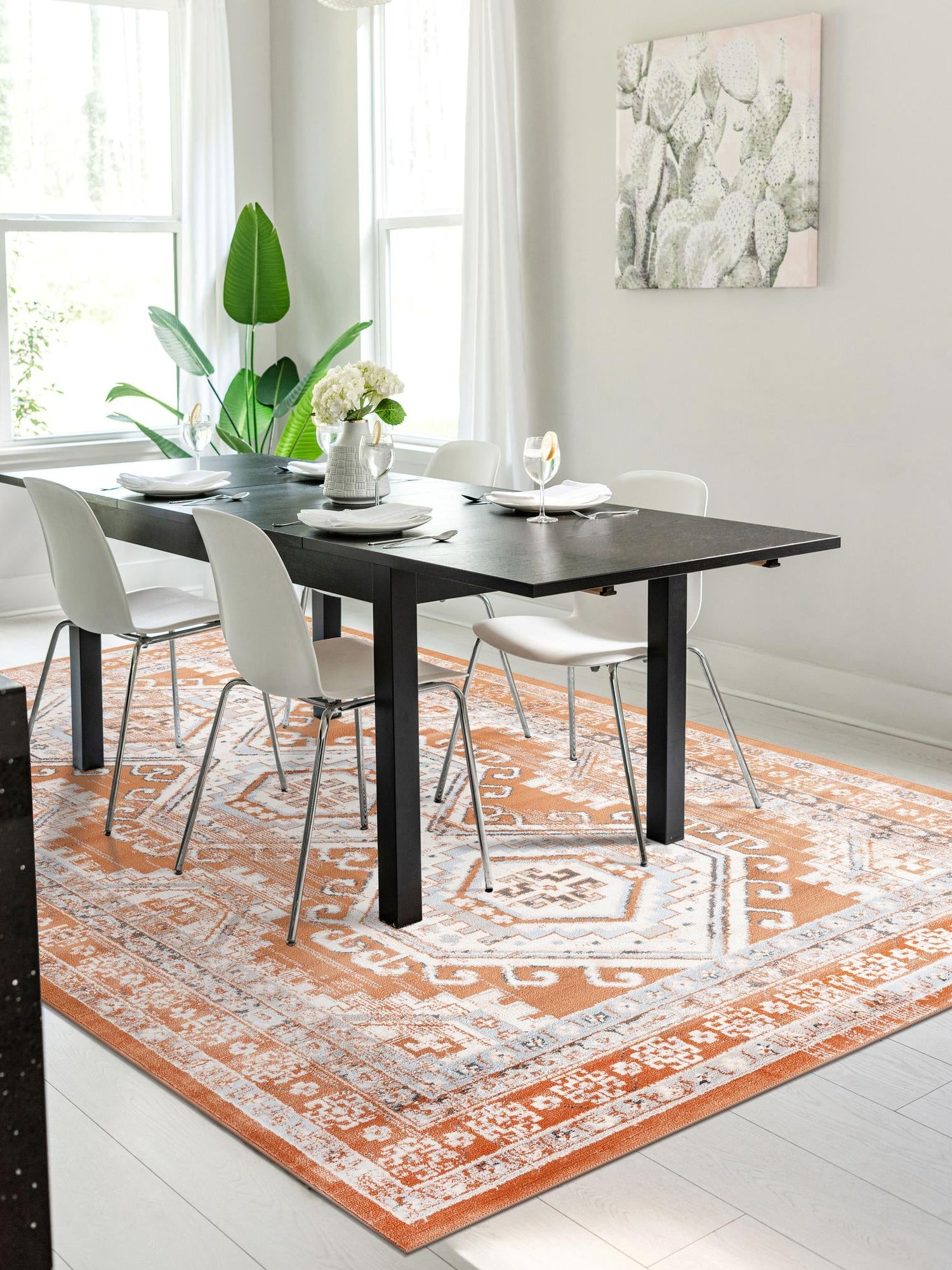 Terracotta 3' 1 x 5' 3 Charlotte Rectangle Area Rug 100% Polypropylene With Jute Backing Traditional Classical Durable Carpet for Living Dining Office Rooms for Sale at Rug Engine