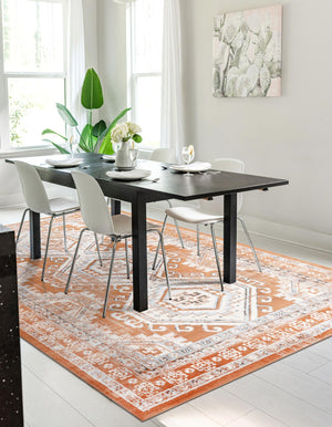 Terracotta 6' 1 x 9' Charlotte Rectangle Area Rug 100% Polypropylene With Jute Backing Traditional Classical Durable Carpet for Living Dining Office Rooms for Sale at Rug Engine