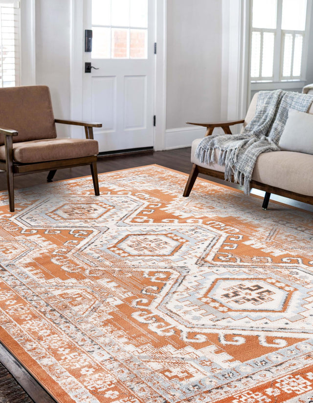 Terracotta 10' x 13' 1 Charlotte Rectangle Area Rug 100% Polypropylene With Jute Backing Traditional Classical Durable Carpet for Living Dining Office Rooms for Sale at Rug Engine