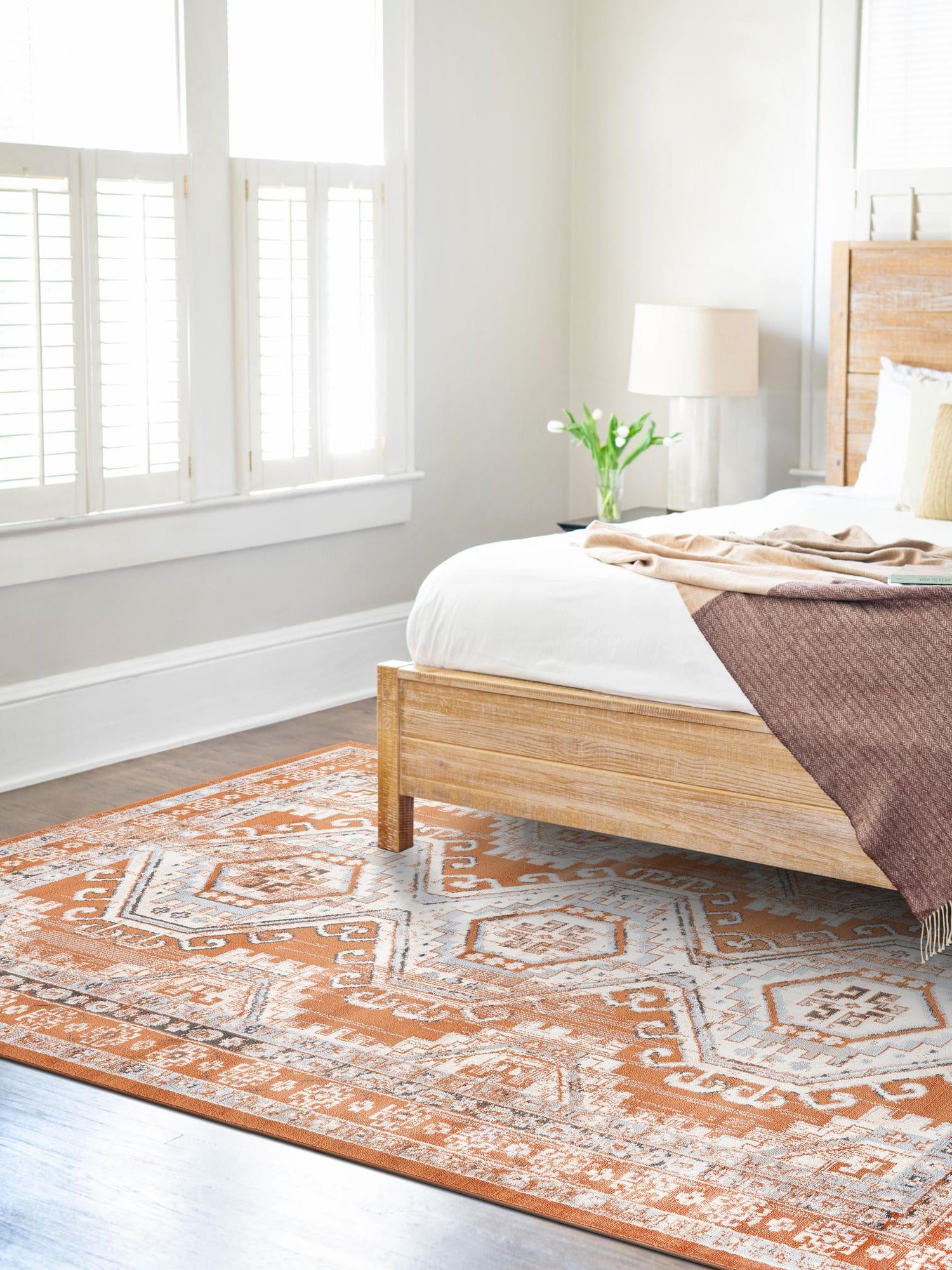 Terracotta 7' 1 x 10' Charlotte Rectangle Area Rug 100% Polypropylene With Jute Backing Traditional Classical Durable Carpet for Living Dining Office Rooms for Sale at Rug Engine