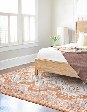 Terracotta 2' x 3' 1 Charlotte Rectangle Area Rug 100% Polypropylene With Jute Backing Traditional Classical Durable Carpet for Living Dining Office Rooms for Sale at Rug Engine