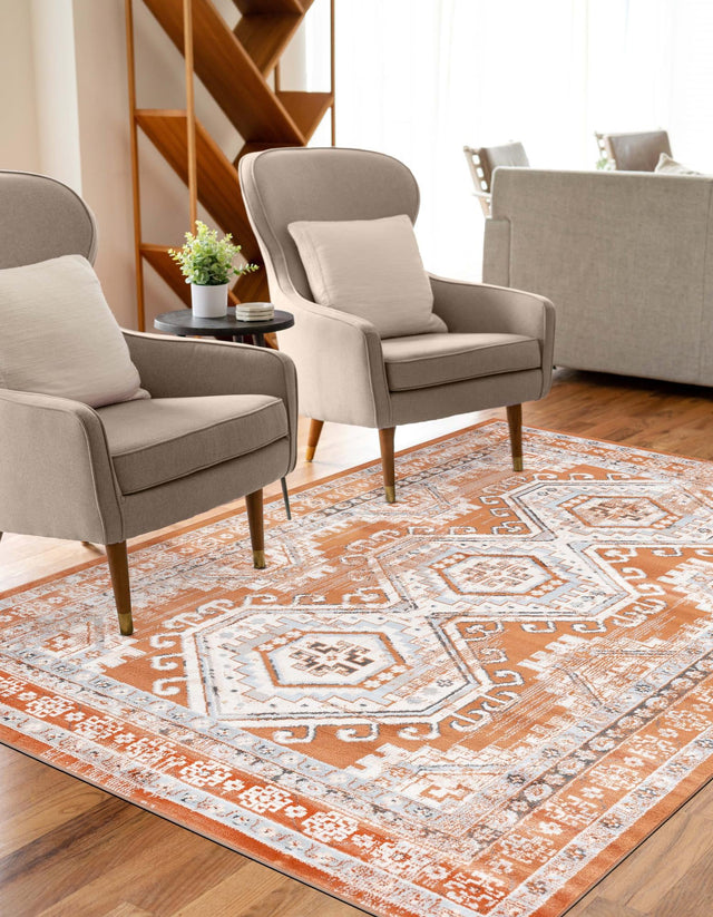 Terracotta 2' x 3' 1 Charlotte Rectangle Area Rug 100% Polypropylene With Jute Backing Traditional Classical Durable Carpet for Living Dining Office Rooms for Sale at Rug Engine
