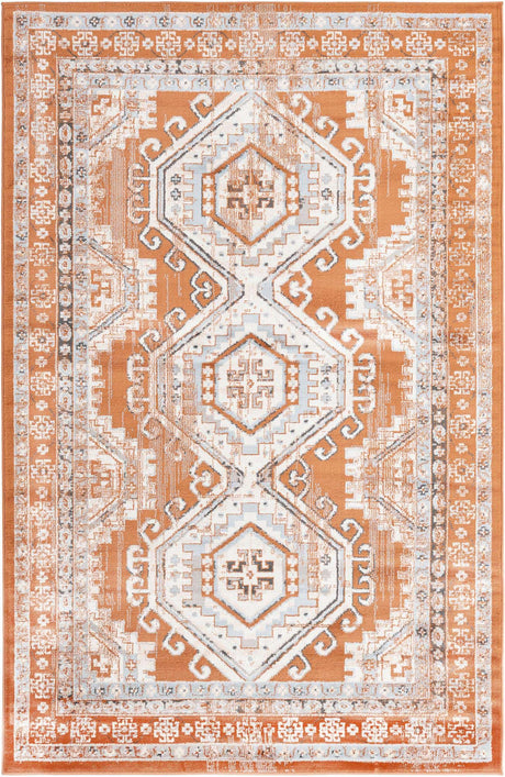 Terracotta 5' 3 x 8' Charlotte Rectangle Area Rug 100% Polypropylene With Jute Backing Traditional Classical Durable Carpet for Living Dining Office Rooms for Sale at Rug Engine