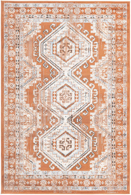 Terracotta 4' 1 x 6' 1 Charlotte Rectangle Area Rug 100% Polypropylene With Jute Backing Traditional Classical Durable Carpet for Living Dining Office Rooms for Sale at Rug Engine