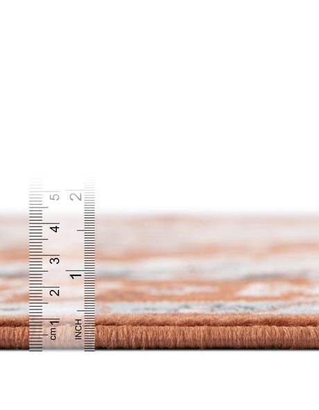 Terracotta 7' 10 x 7' 10 Charlotte Round Area Rug 100% Polypropylene With Jute Backing Traditional Classical Durable Carpet for Living Dining Office Rooms for Sale at Rug Engine