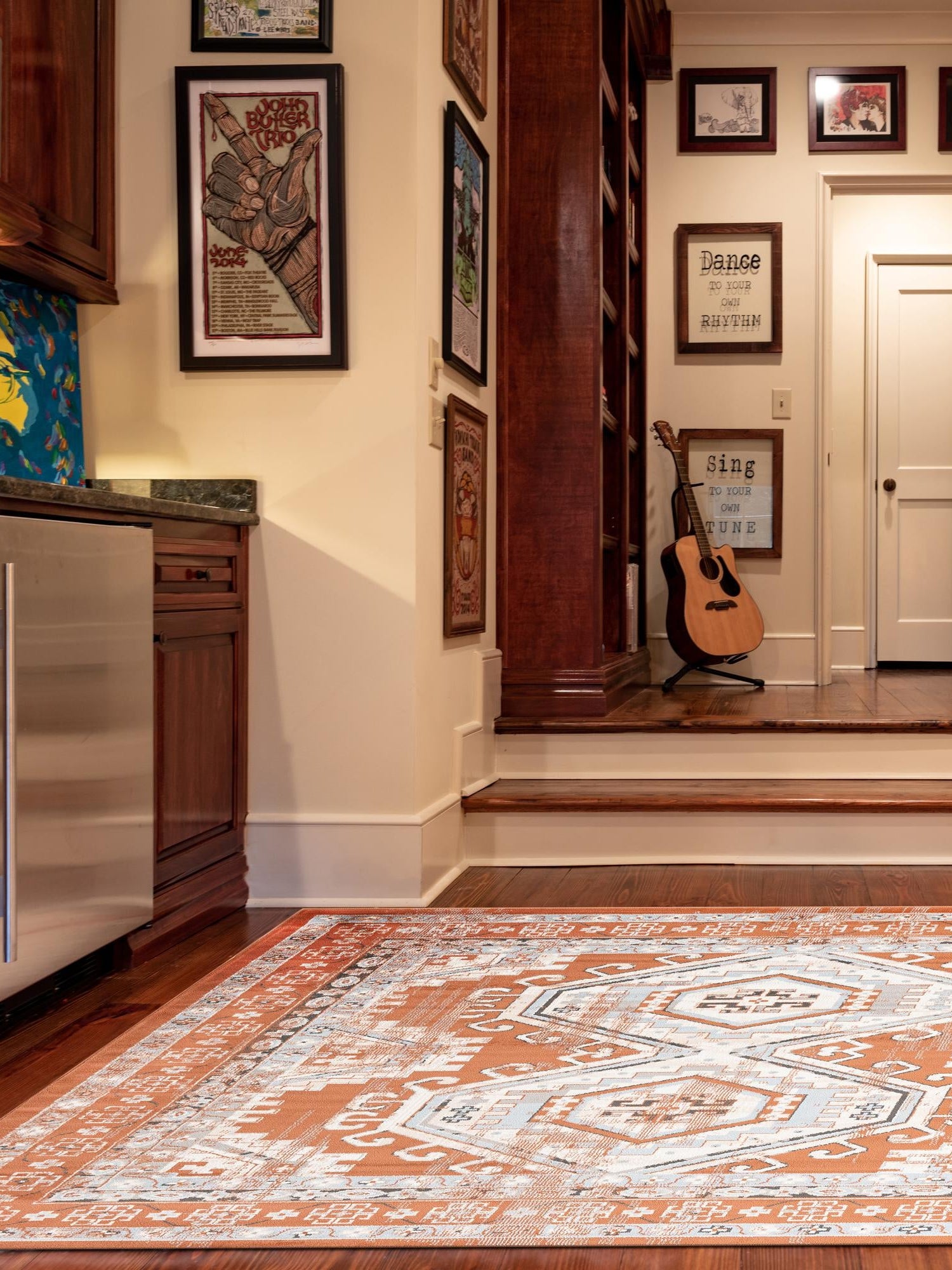 Terracotta 4' 1 x 4' 1 Charlotte Square Area Rug 100% Polypropylene With Jute Backing Traditional Classical Durable Carpet for Living Dining Office Rooms for Sale at Rug Engine
