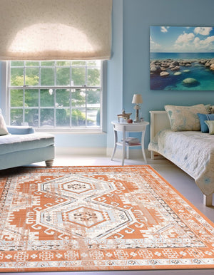 Terracotta 7' 10 x 7' 10 Charlotte Square Area Rug 100% Polypropylene With Jute Backing Traditional Classical Durable Carpet for Living Dining Office Rooms for Sale at Rug Engine