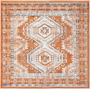 Terracotta 5' 3 x 5' 3 Charlotte Square Area Rug 100% Polypropylene With Jute Backing Traditional Classical Durable Carpet for Living Dining Office Rooms for Sale at Rug Engine