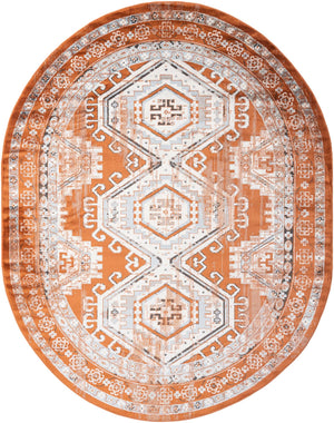 Terracotta 7' 10 x 10' Charlotte Oval Area Rug 100% Polypropylene With Jute Backing Traditional Classical Durable Carpet for Living Dining Office Rooms for Sale at Rug Engine