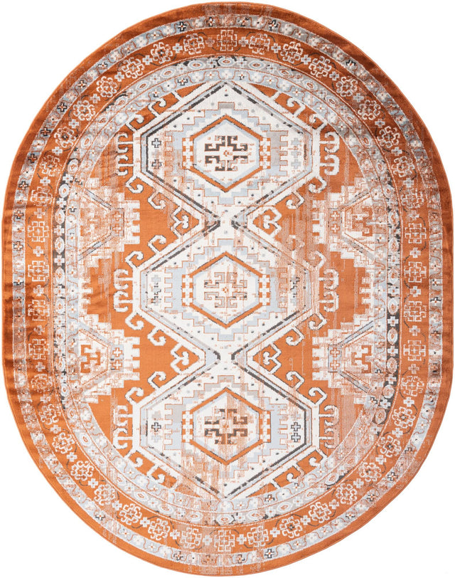 Terracotta 7' 10 x 10' Charlotte Oval Area Rug 100% Polypropylene With Jute Backing Traditional Classical Durable Carpet for Living Dining Office Rooms for Sale at Rug Engine