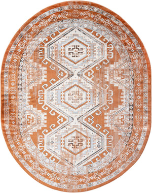 Terracotta 7' 10 x 10' Charlotte Oval Area Rug 100% Polypropylene With Jute Backing Traditional Classical Durable Carpet for Living Dining Office Rooms for Sale at Rug Engine