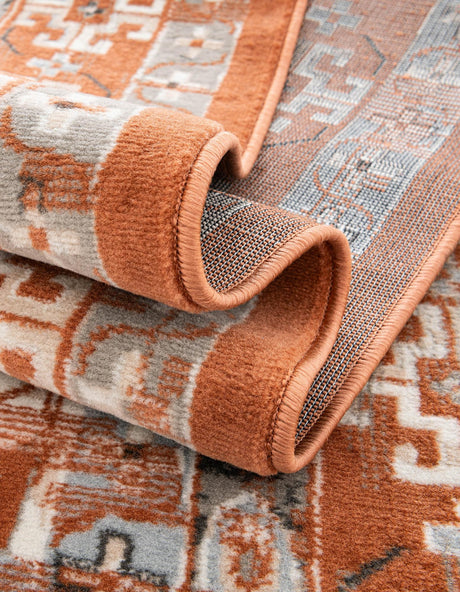 Terracotta 6' 1 x 9' Charlotte Oval Area Rug 100% Polypropylene With Jute Backing Traditional Classical Durable Carpet for Living Dining Office Rooms for Sale at Rug Engine