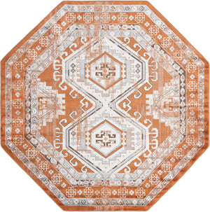 Terracotta 7' 10 x 7' 10 Charlotte Octagon Area Rug 100% Polypropylene With Jute Backing Traditional Classical Durable Carpet for Living Dining Office Rooms for Sale at Rug Engine
