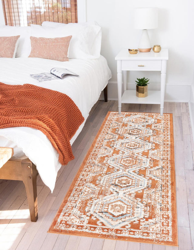 Terracotta 3' 1 x 13' 1 Charlotte Runner Area Rug 100% Polypropylene With Jute Backing Traditional Classical Durable Carpet for Living Dining Office Rooms for Sale at Rug Engine