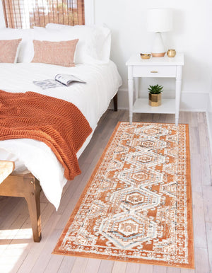 Terracotta 2' x 8' Charlotte Runner Area Rug 100% Polypropylene With Jute Backing Traditional Classical Durable Carpet for Living Dining Office Rooms for Sale at Rug Engine