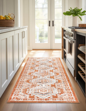 Terracotta 2' x 6' 1 Charlotte Runner Area Rug 100% Polypropylene With Jute Backing Traditional Classical Durable Carpet for Living Dining Office Rooms for Sale at Rug Engine
