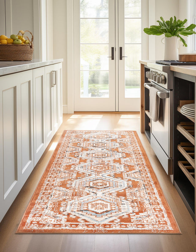 Terracotta 2' x 9' 10 Charlotte Runner Area Rug 100% Polypropylene With Jute Backing Traditional Classical Durable Carpet for Living Dining Office Rooms for Sale at Rug Engine